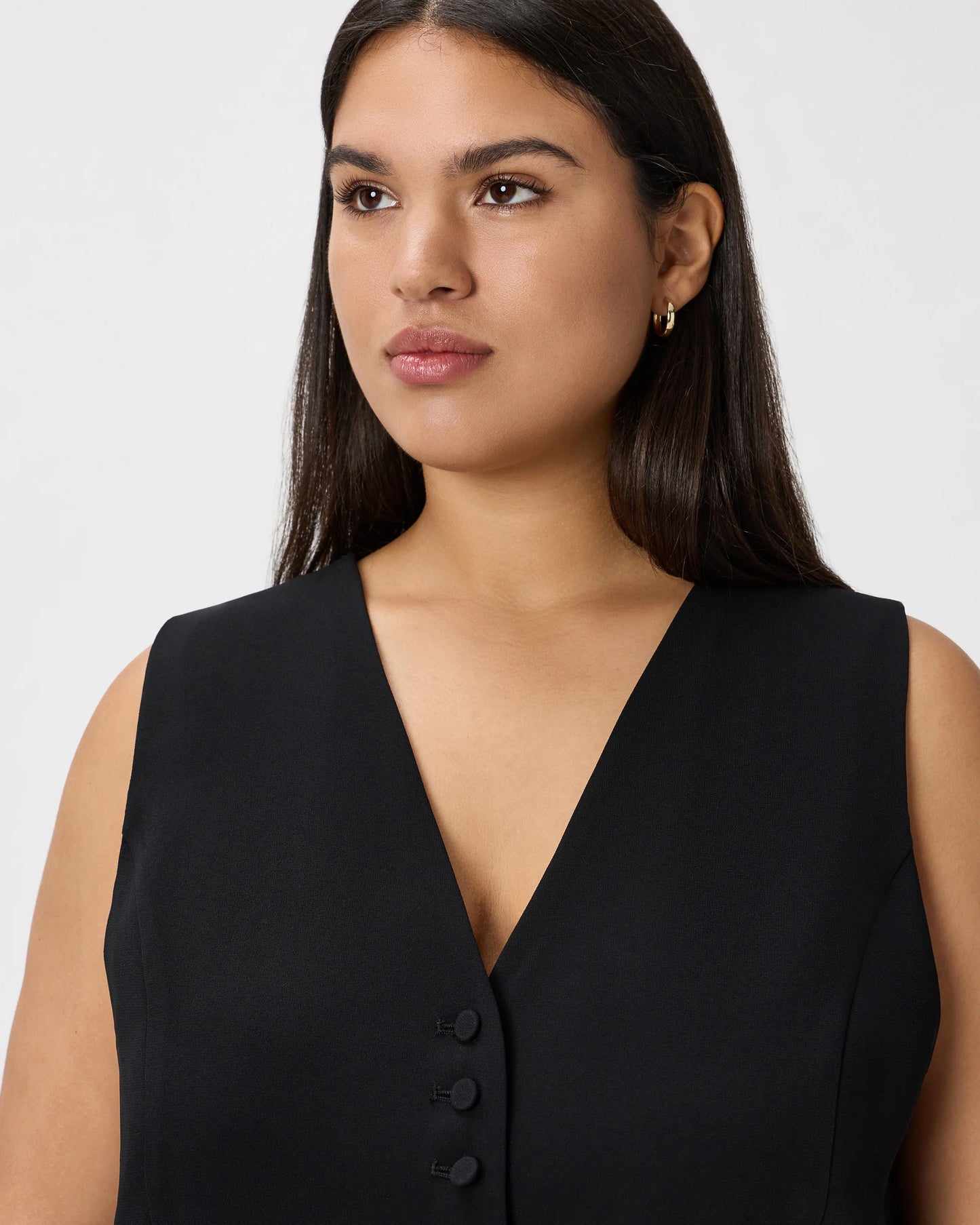 Fluid Crepe Vest - XS / Navy