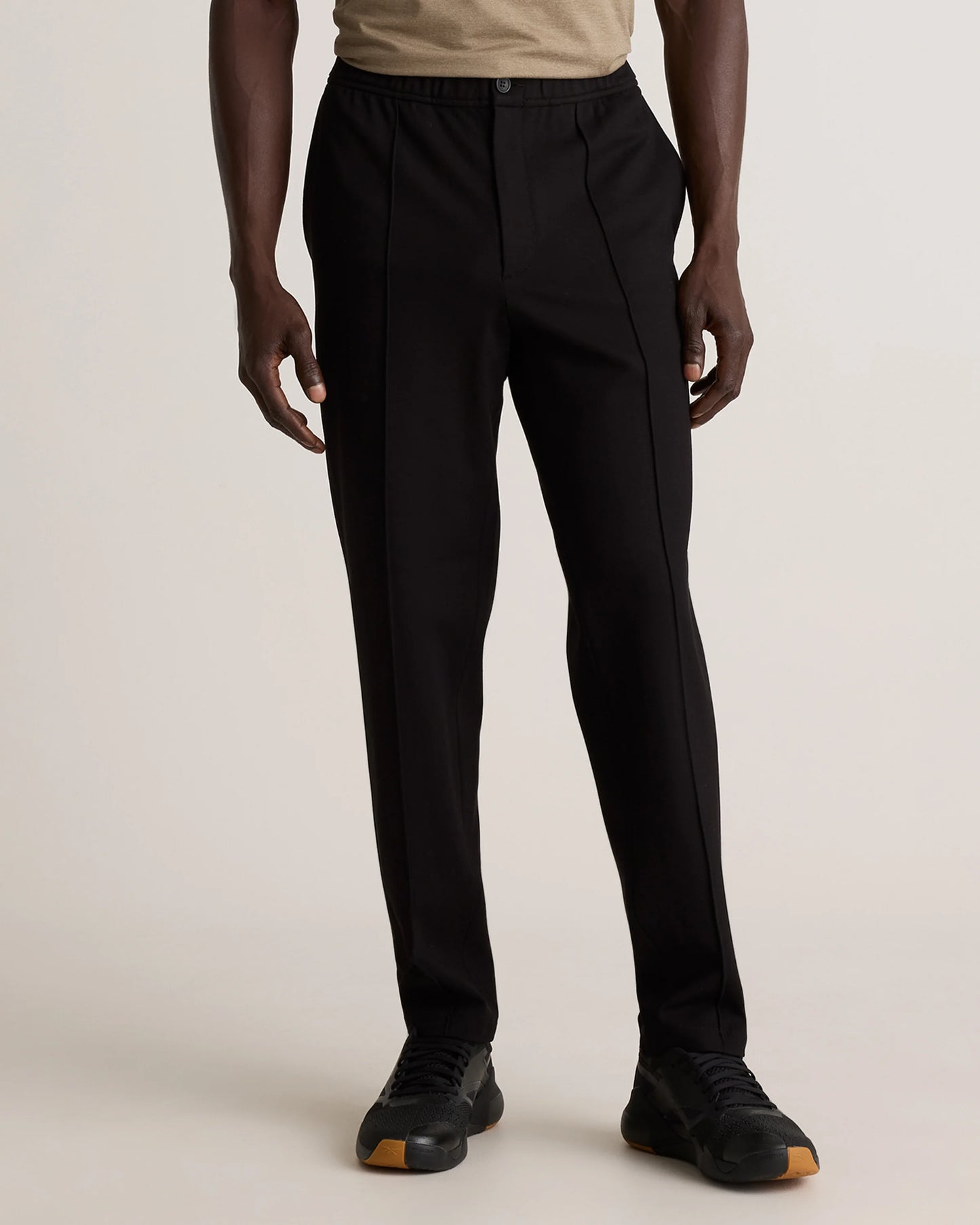 Stretch Knit Pintuck Trousers - S / Navy
