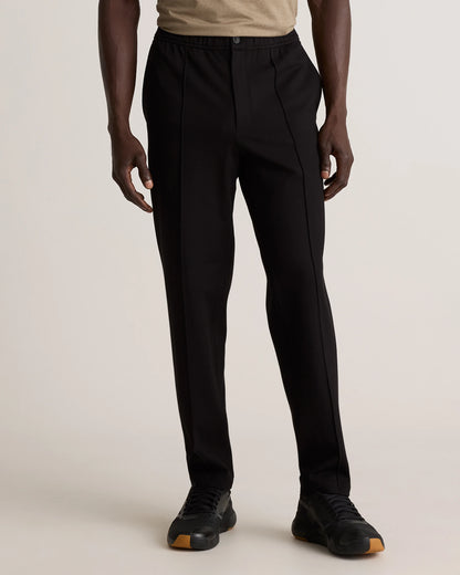 Stretch Knit Pintuck Trousers - S / Navy