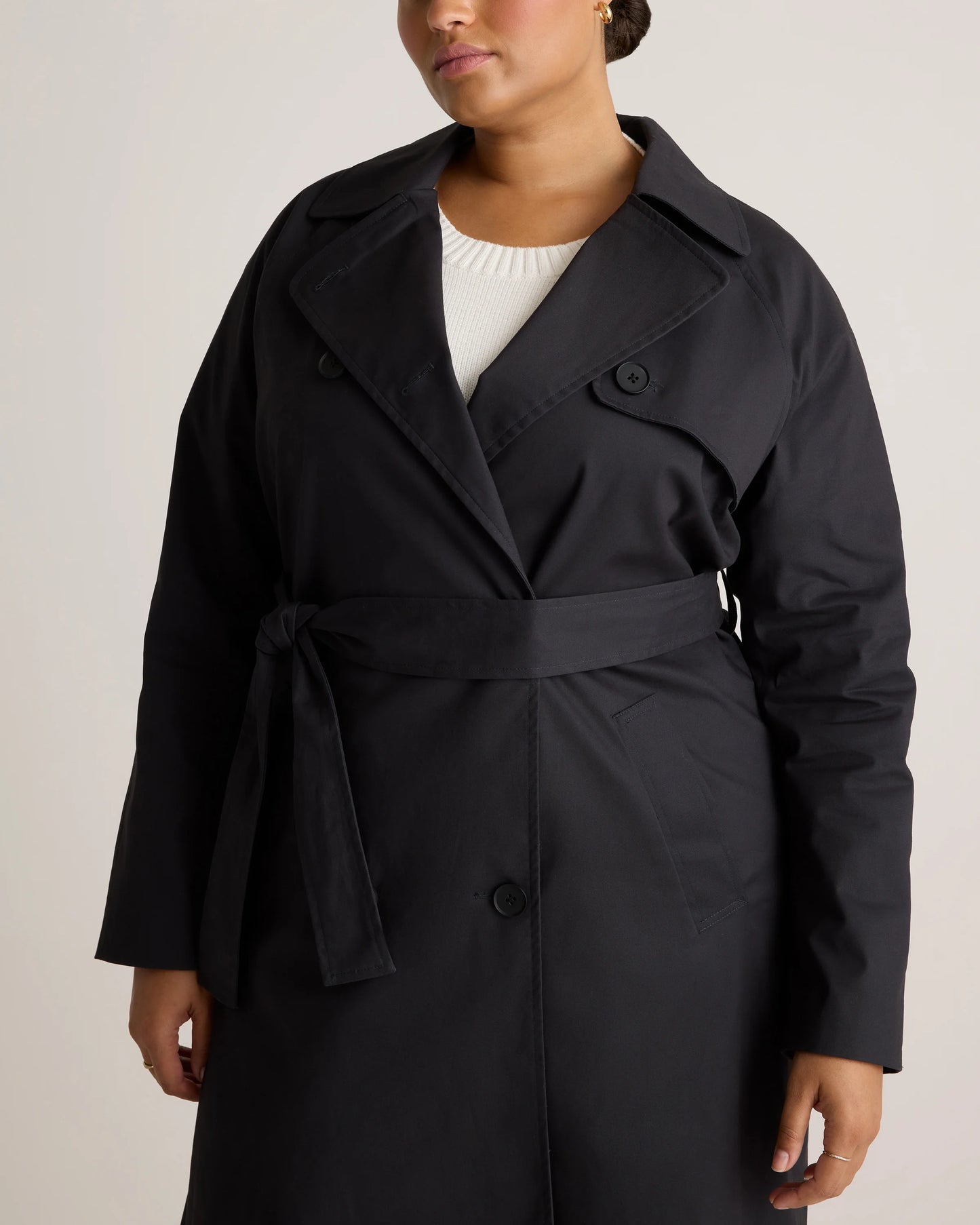 Comfort Stretch Trench Coat - XS / Navy