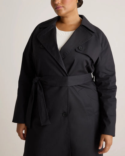 Comfort Stretch Trench Coat - XS / Navy
