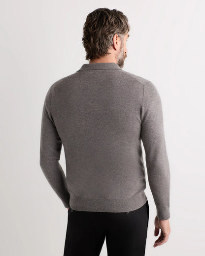 Mongolian Cashmere Polo Sweater - S / True Navy