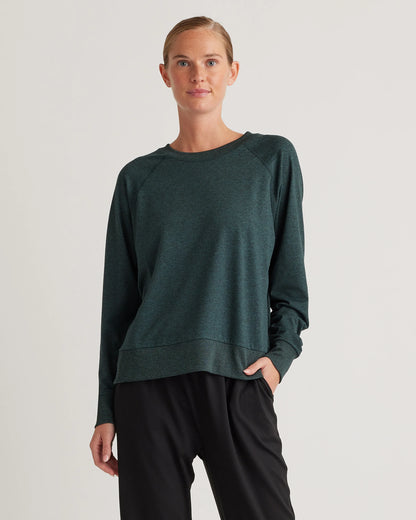 Flowknit Pullover Crew - XS / Heather Deep Navy