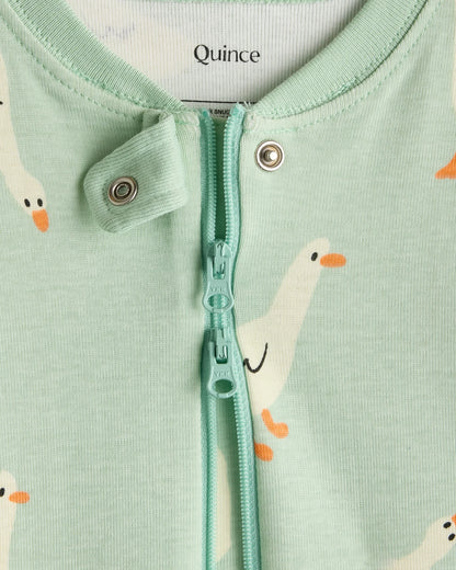 100% Organic Cotton Shortie Onesie Pajama - 2T / Navy Stripe