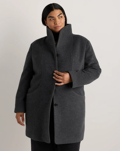 Wool Cashmere Cocoon Coat - 1X / Caramel