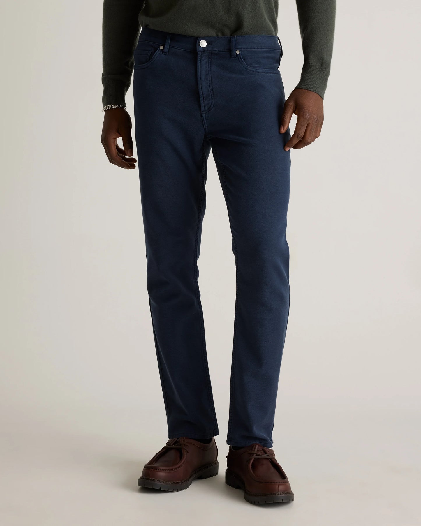 French Terry 5-Pocket Pants - Slim - 30X30 / Bayberry Olive