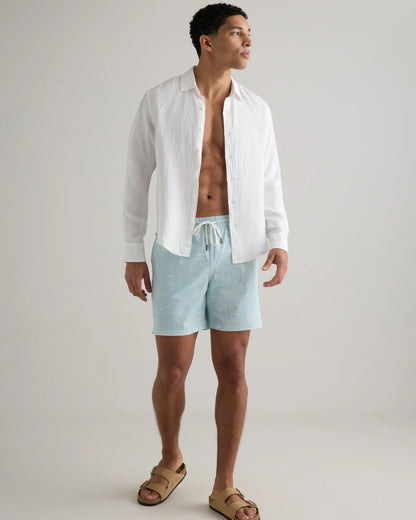 Italian Swim Trunks - 7" - XS / Navy Diamond Geo