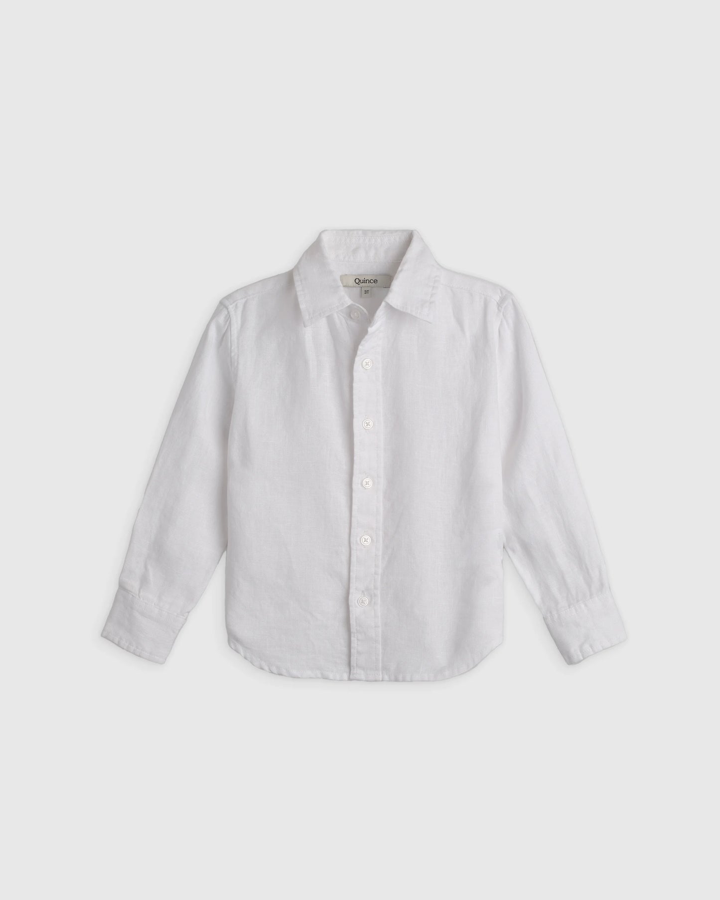 100% European Linen Long Sleeve Shirt - 2T / Sky Blue Mariner Stripe