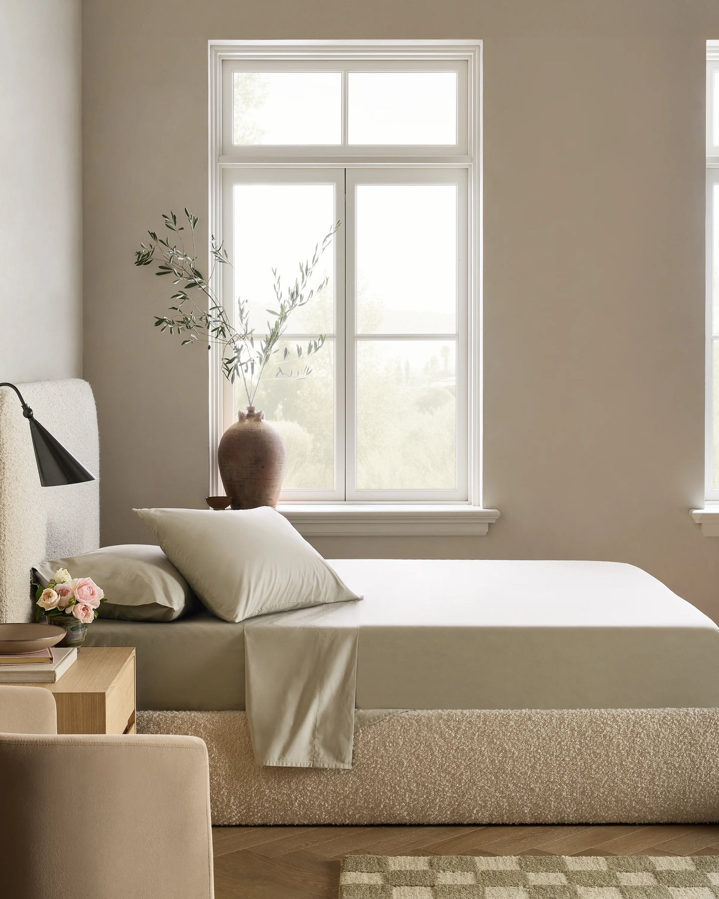 Organic Crisp Percale Pillowcase Set - Standard / White