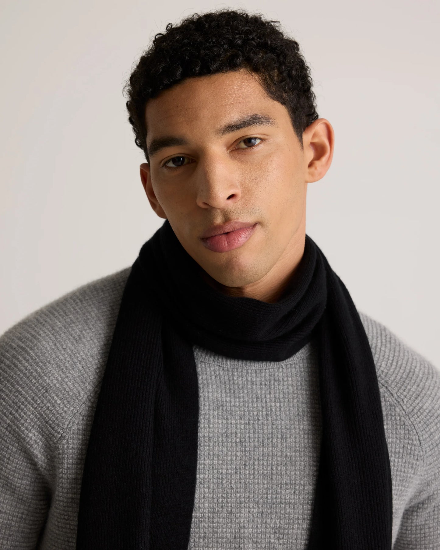 Mongolian Cashmere Scarf - One Size / Heather Grey
