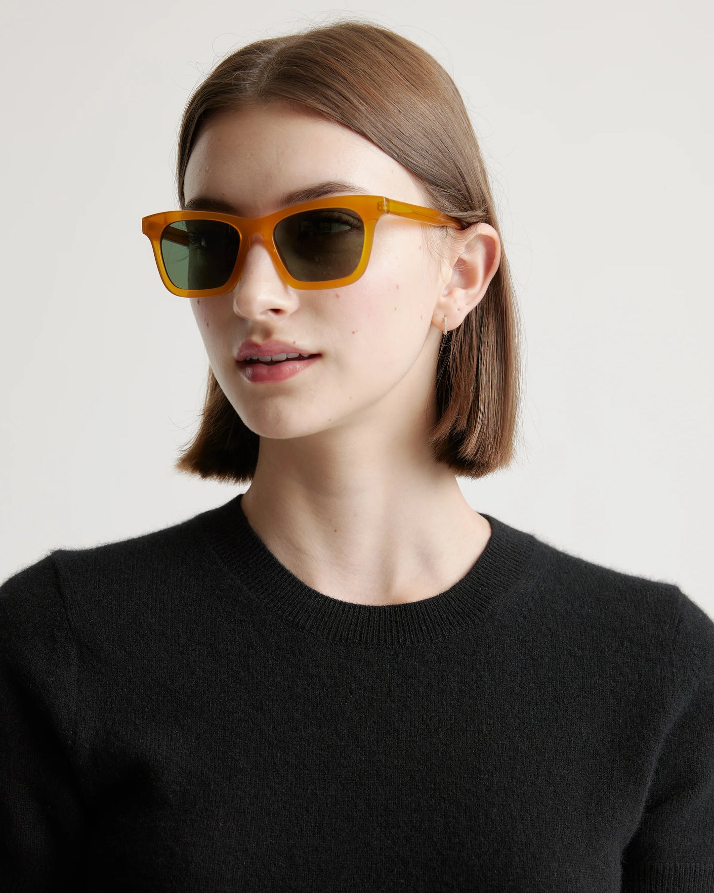 Luna Polarized Acetate Sunglasses - Narrow / Tan Tortoise with Brown Lens