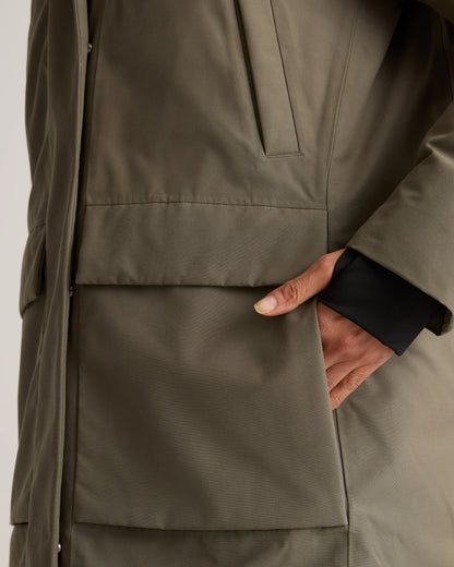Responsible Down Hooded Long Parka - XS / Storm Blue