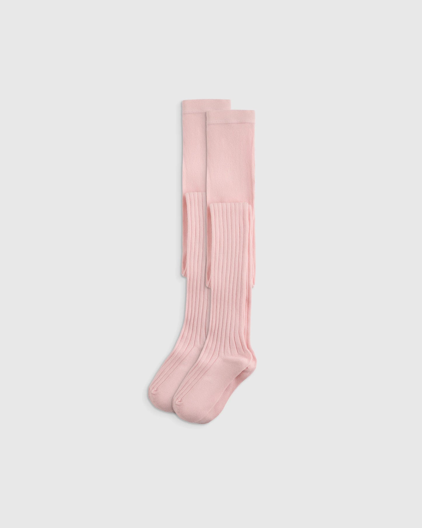 Organic Cotton Rib Tights (2-pack) - 12-24M / Ivory