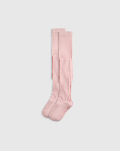Organic Cotton Rib Tights (2-pack) - 12-24M / Ivory