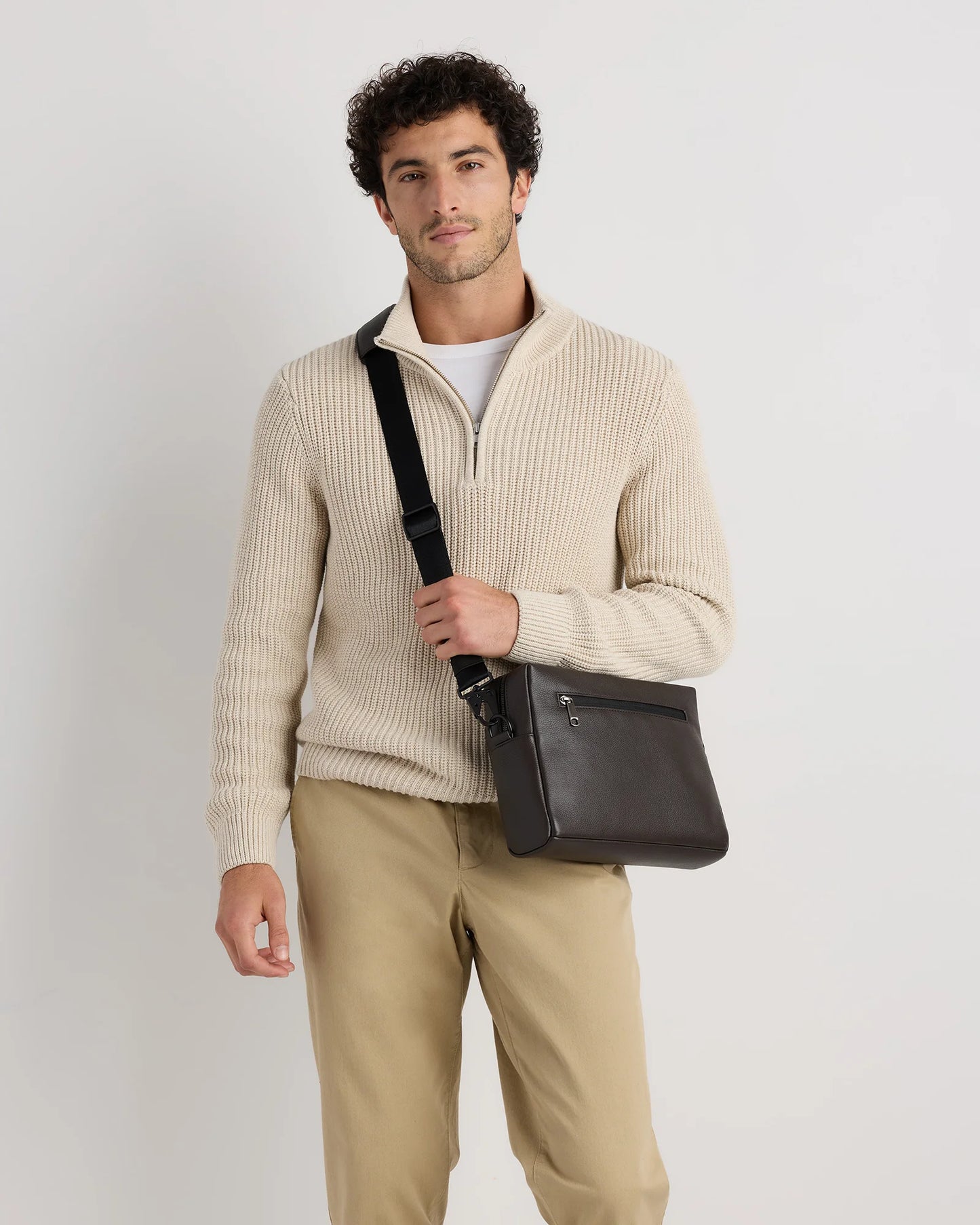 Excursion Italian Leather Crossbody Bag - One Size / Hickory