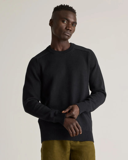 100% Organic Cotton Crewneck Sweater - S / Speckled Beige