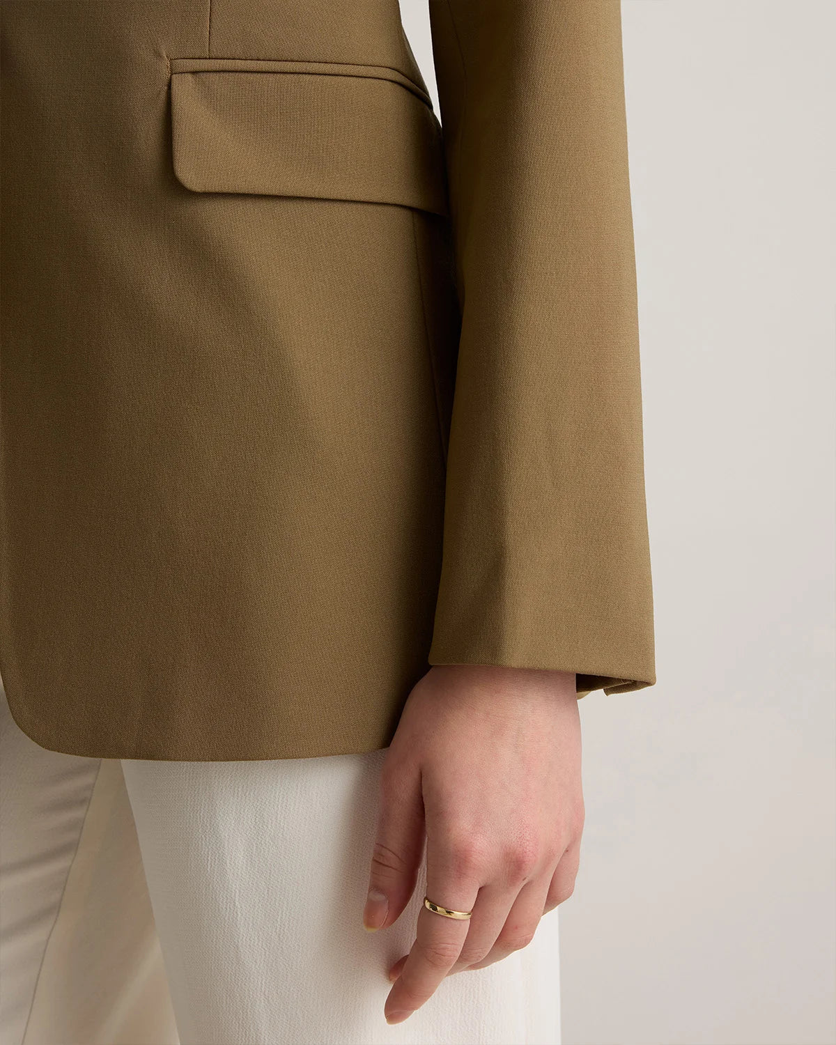 Italian Wool Long Blazer - XS / Sahara Camel