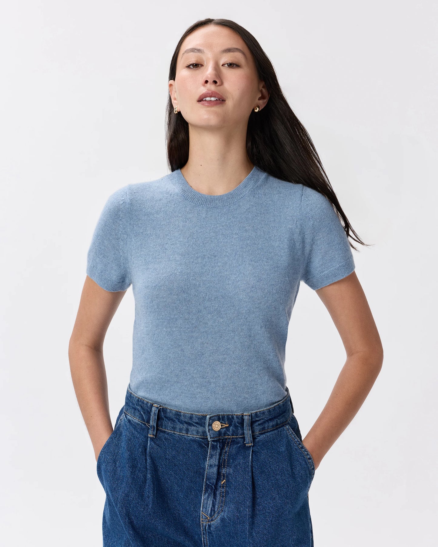 Mongolian Cashmere Tee - XS / Pale Custard Yellow
