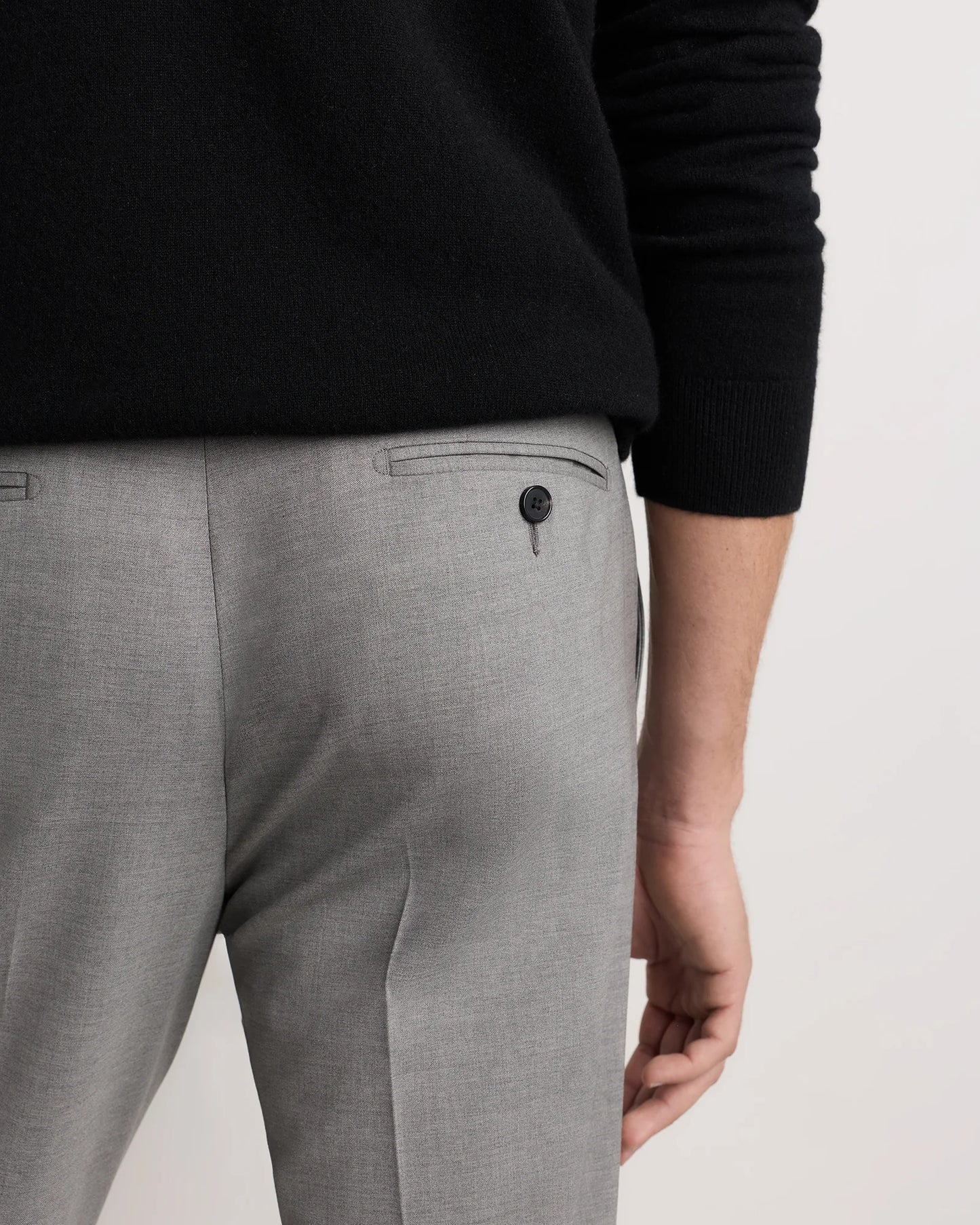 Stretch Wool Dress Pants - Slim - 30X30 / Grey Melange