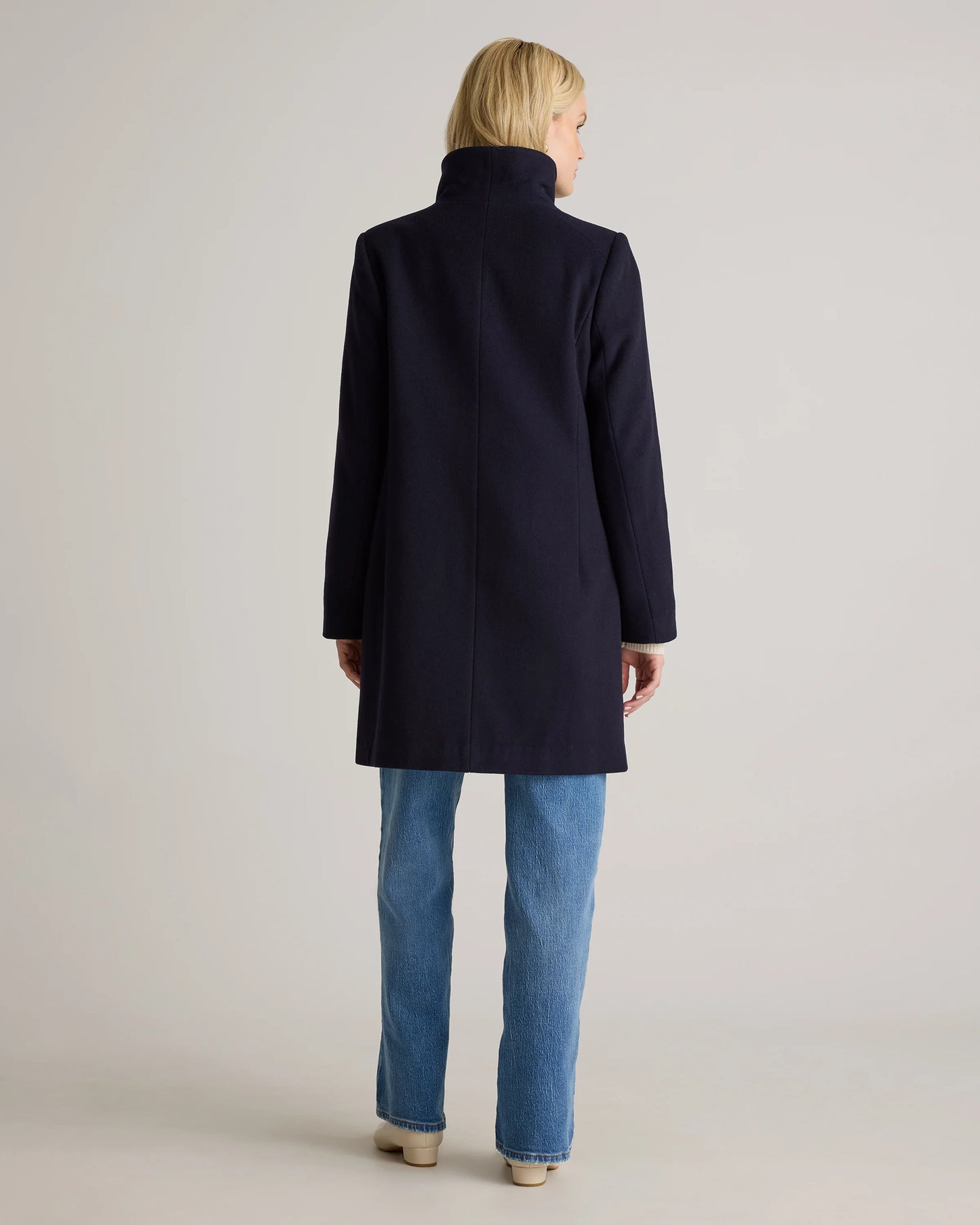 Italian Wool Cocoon Coat - XS / Black