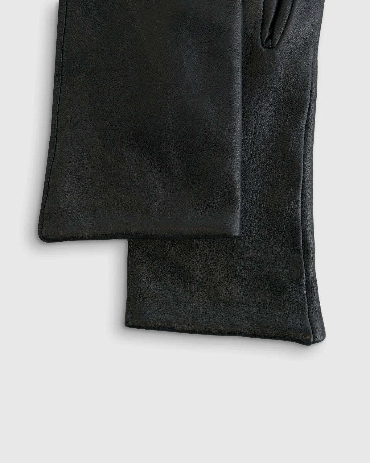 Cashmere Lined Leather Gloves - S / Black