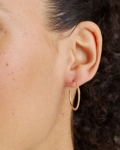 Hammered Hoops - One Size / Gold Vermeil