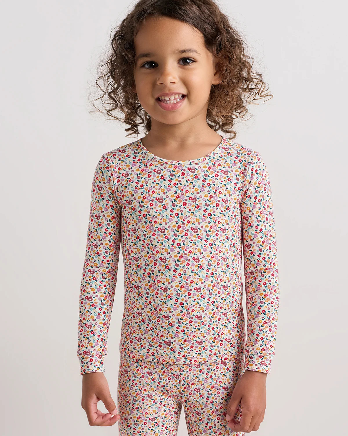 Bamboo Long Sleeve and Pant Pajama Set - 2T / Wildflower Dreams