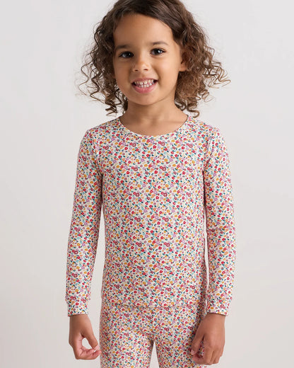 Bamboo Long Sleeve and Pant Pajama Set - 2T / Wildflower Dreams