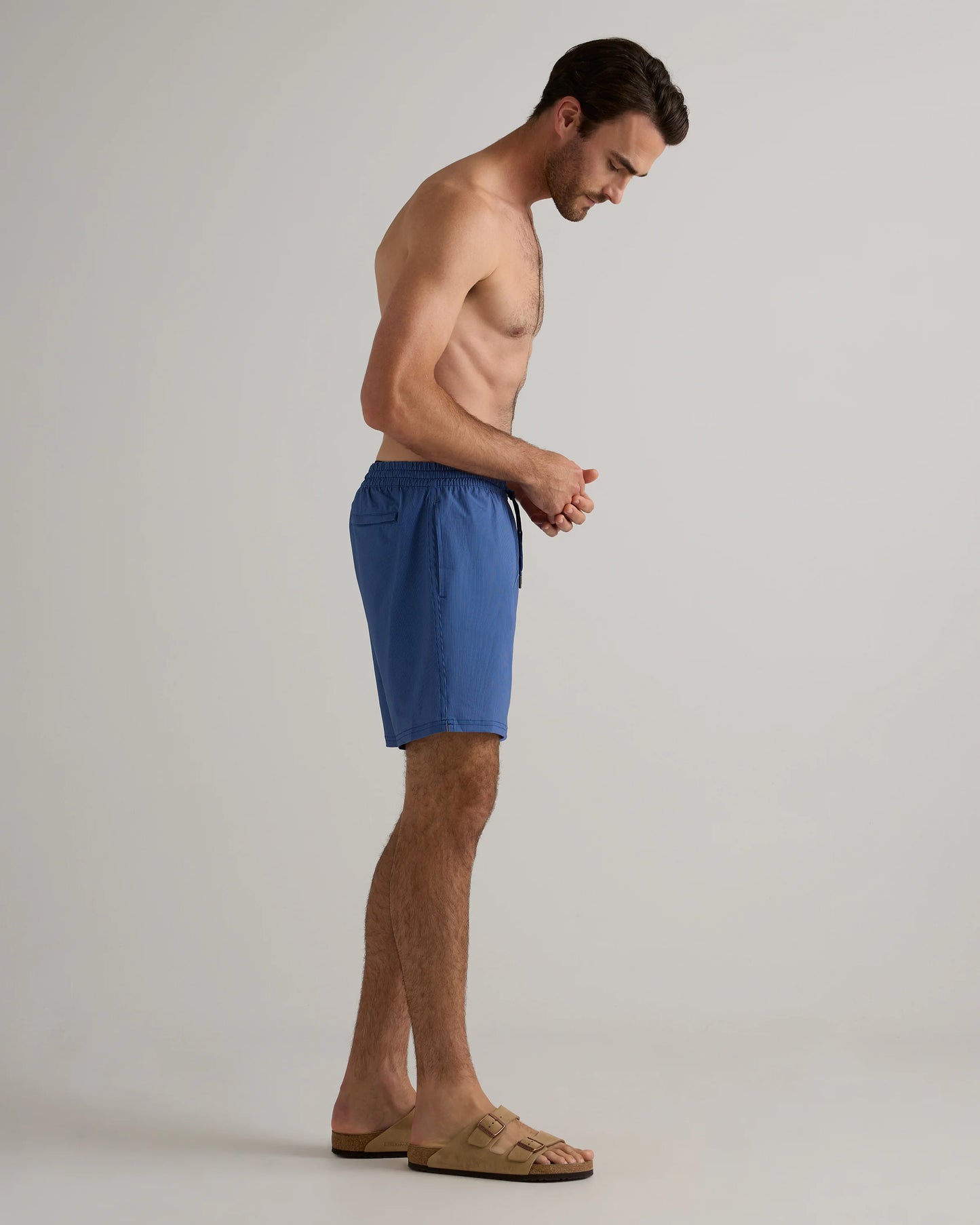 Italian Swim Trunks - 7" - XS / Navy Diamond Geo