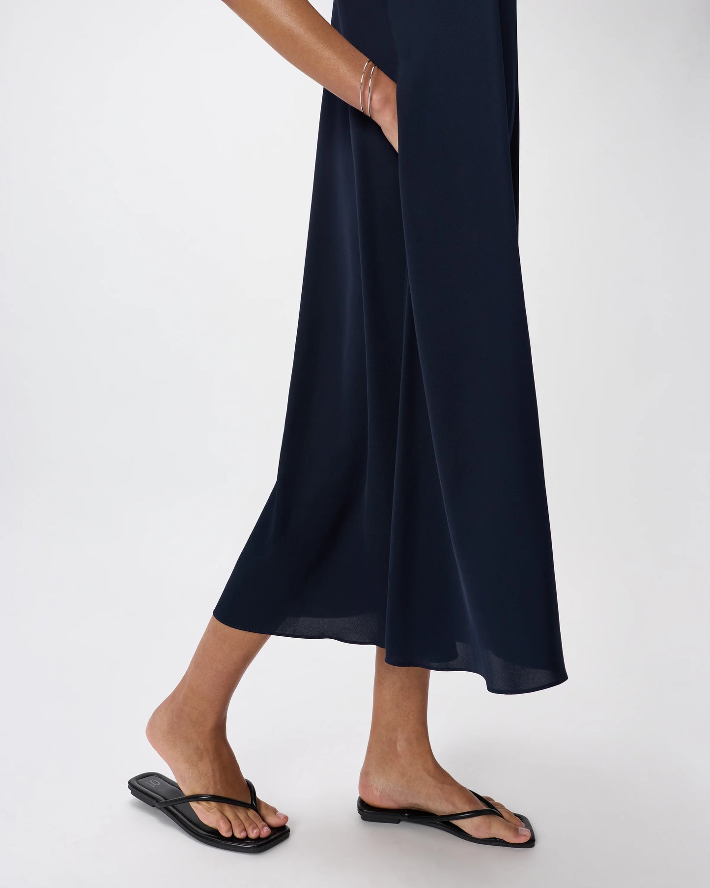 Washable Stretch Silk Voluminous Maxi Dress - XS / Moonstone Blue