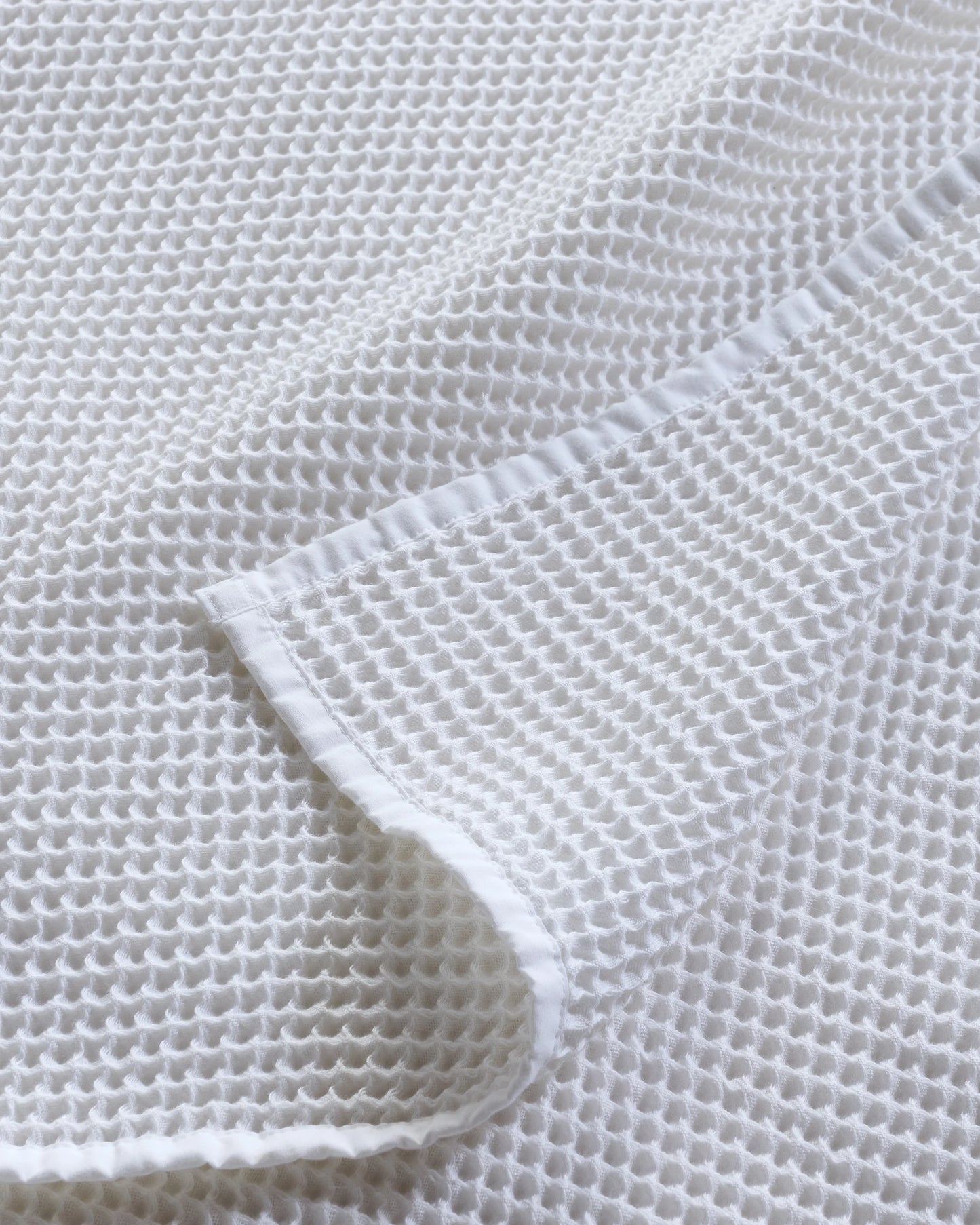 Organic Waffle Bed Blanket - Twin / White