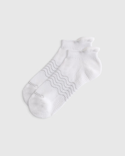 Everyday Cotton Pilates Gripper Ankle Socks (4-pack) - S / White