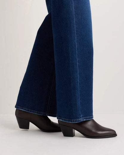Italian Leather Western Chelsea Ankle Boot - 5 / Coffee Bean