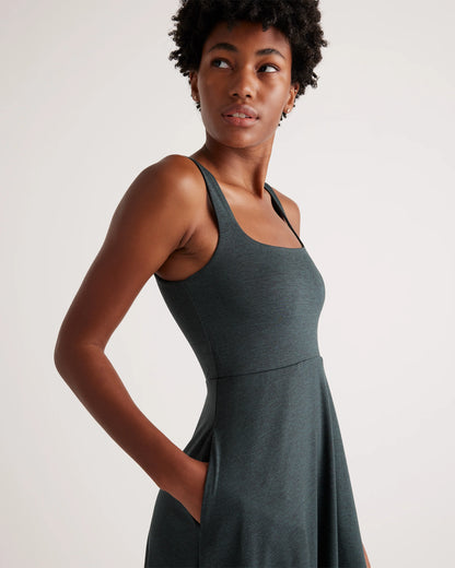 Flowknit Breeze Fit & Flare Dress - XS / Heather Green