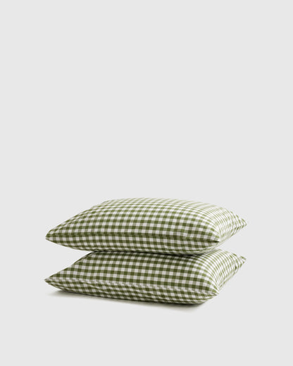 Organic Crisp Percale Pillowcase Set - Standard / White