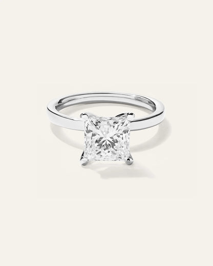 Lab Grown Diamond Princess Comfort Fit Engagement Ring - 2.5ct - 4 / Yellow Gold