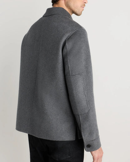 100% Mongolian Cashmere Double-Faced Shirt Jacket - S / Black