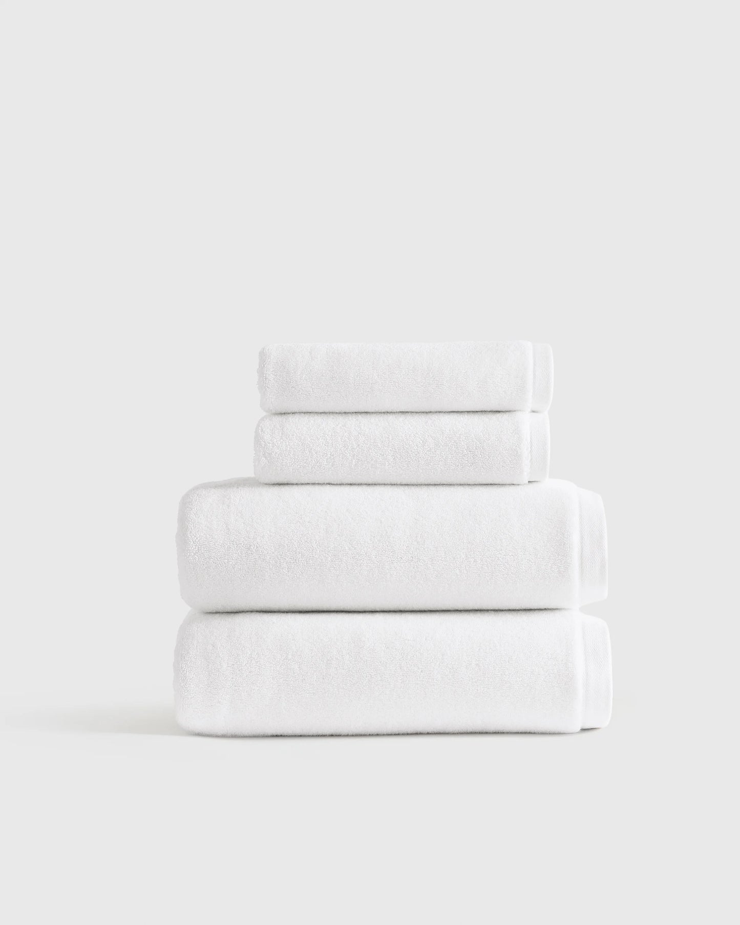 Plush Organic Turkish Cotton Bath Bundle (4 pieces) - One Size / White