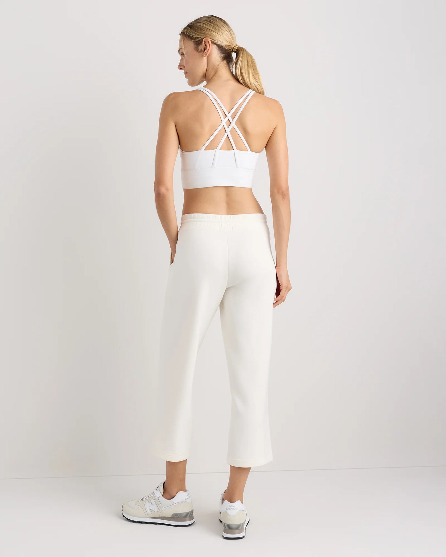 CloudComfort High-Rise Cropped Sweatpants - XS / Pebble Beige