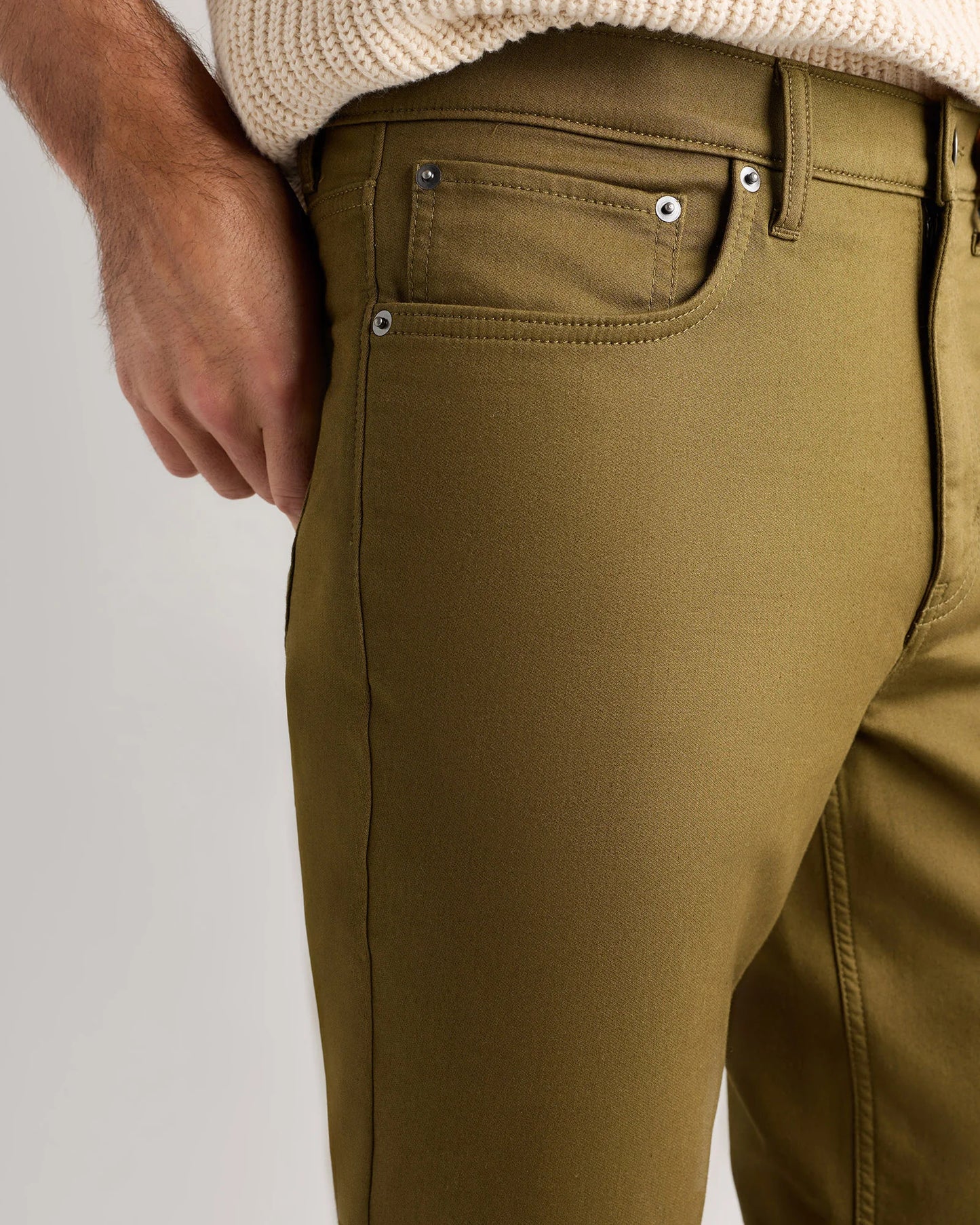 Comfort Stretch Traveler 5-Pocket Pants - Straight - 28X30 / Military Olive