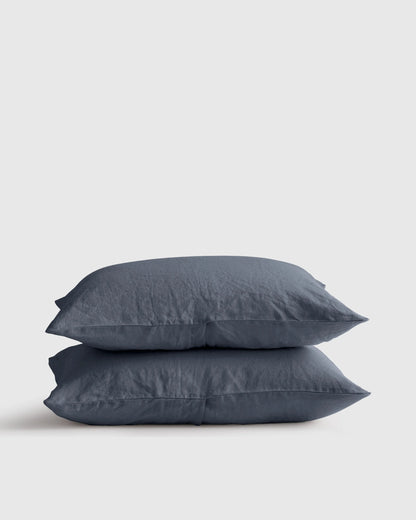 European Linen Sham Set - Standard / White