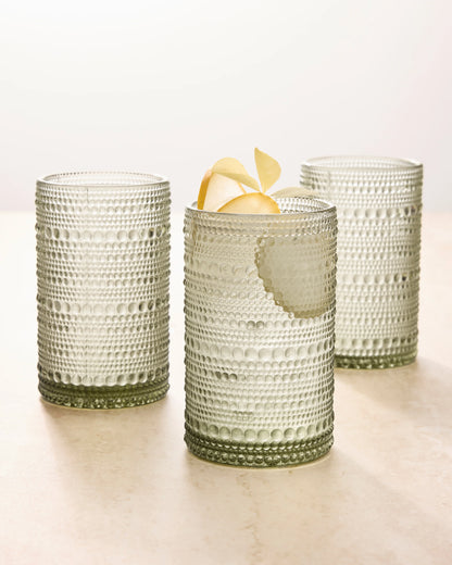 Jupiter Tall Glass Tumbler (Set of 6) - One Size / Fern Green