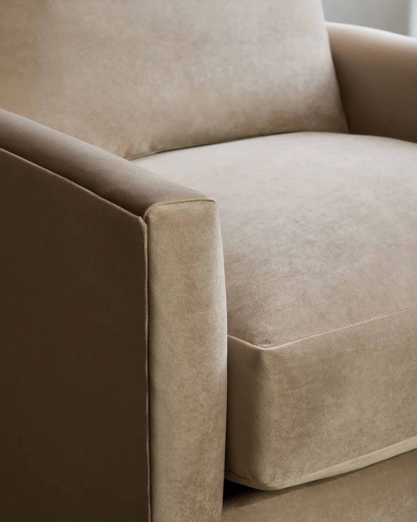 Brennan Accent Chair in Performance Velvet - One Size / Pine