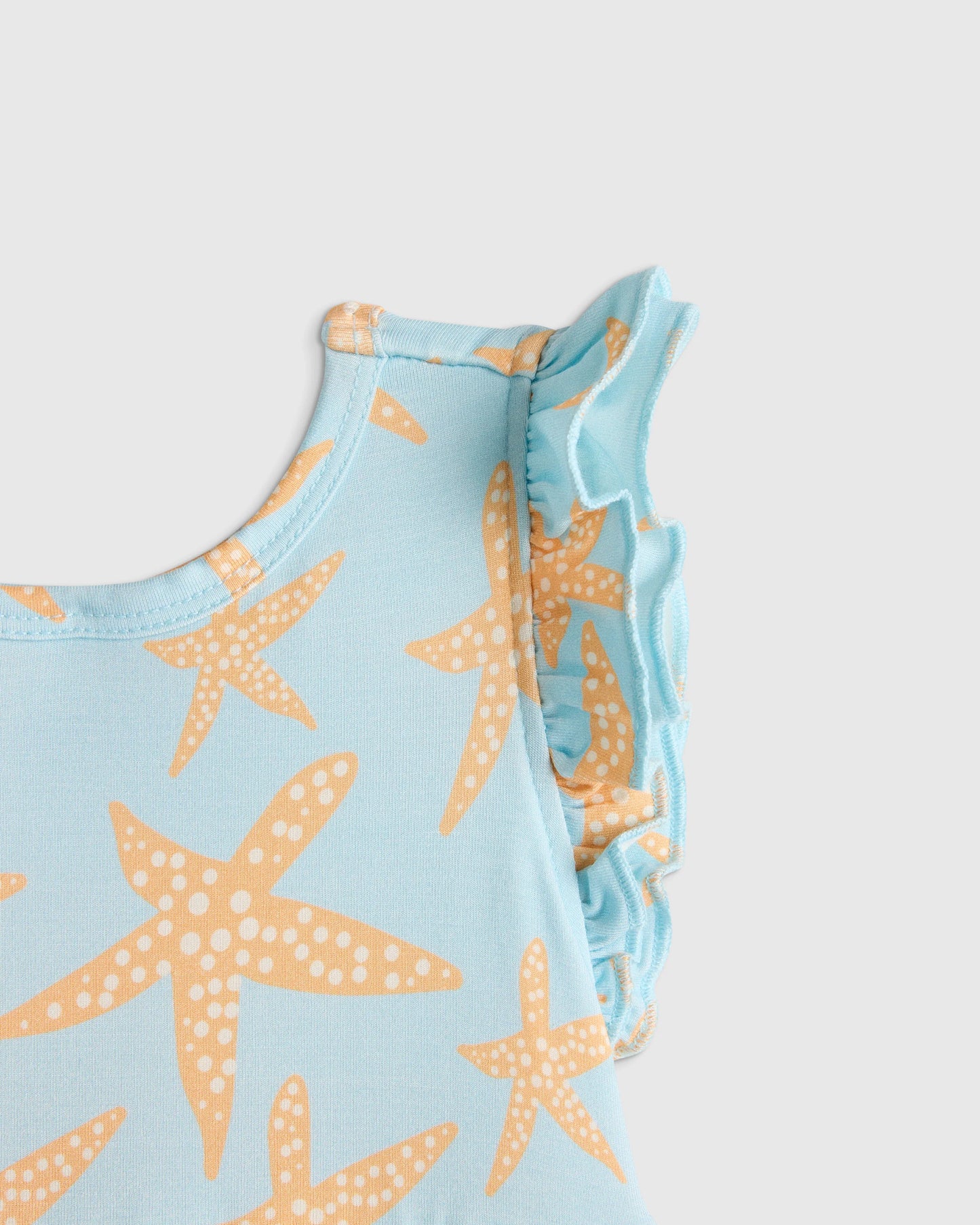 Bamboo Short Sleeve Flutter Twirl Dress - 12-18M / Starfish Pool