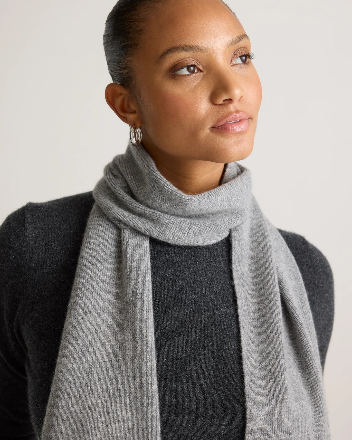 Mongolian Cashmere Scarf - One Size / Heather Grey