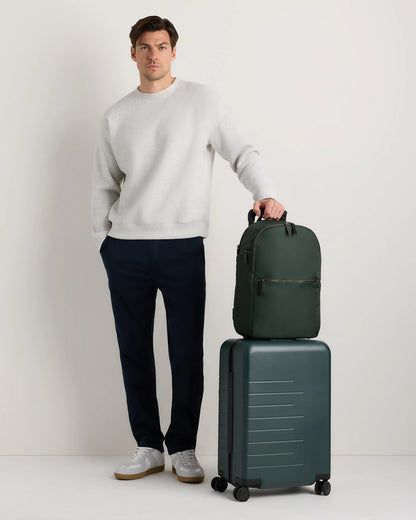 Voyage Nylon Slim Travel Backpack - One Size / Dark Green