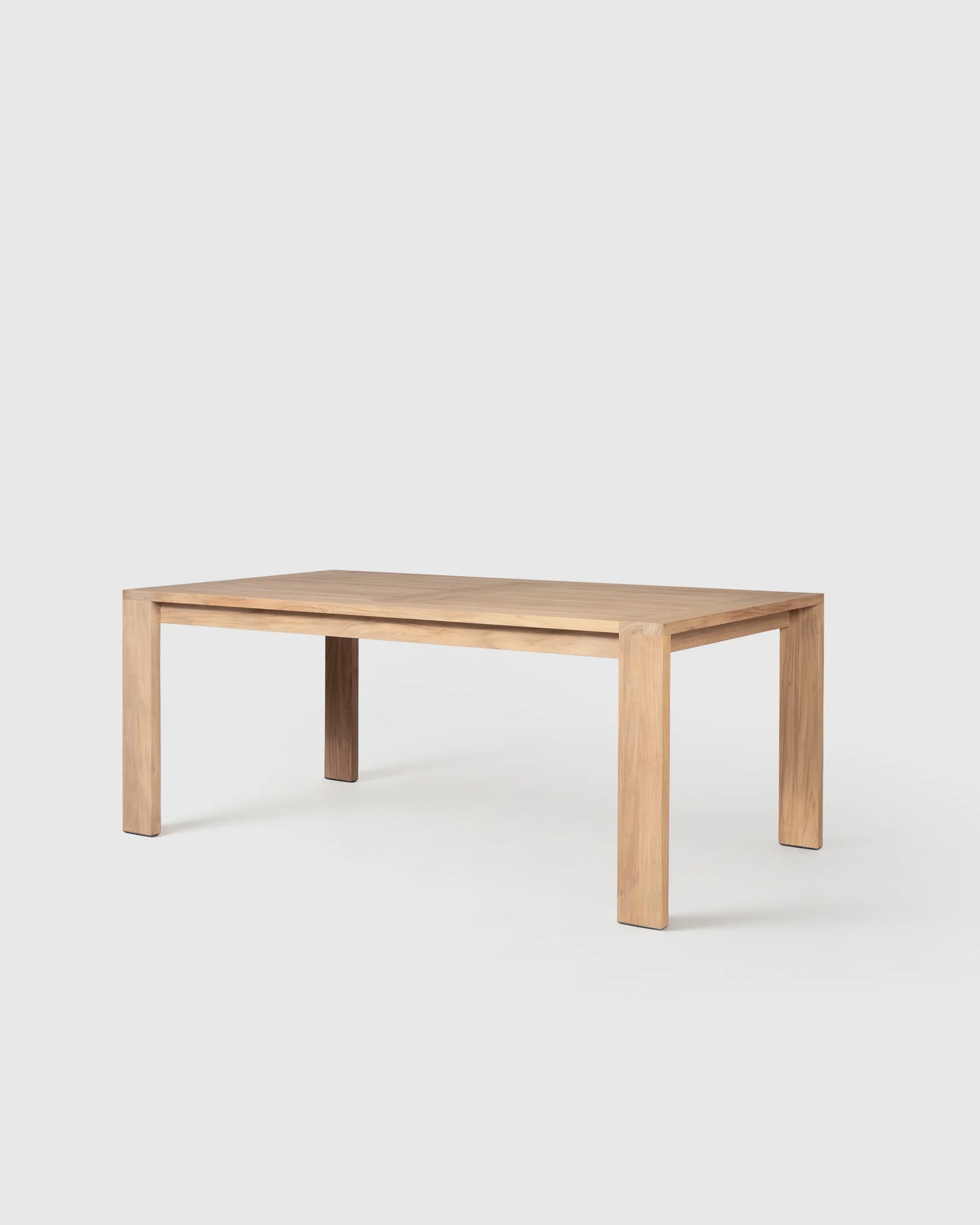 Linear Solid Teak Outdoor Dining Table - 72" / Natural Teak