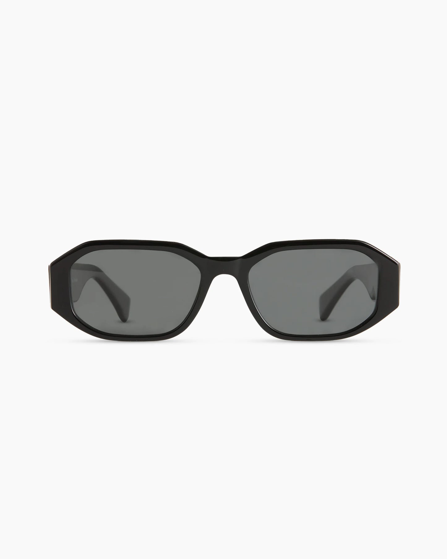 Cora Polarized Acetate Sunglasses - Wide / Black with Grey lens