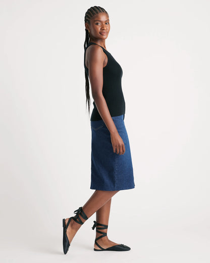 Featherweight Cashmere Ribbed Tank - XS / Charcoal