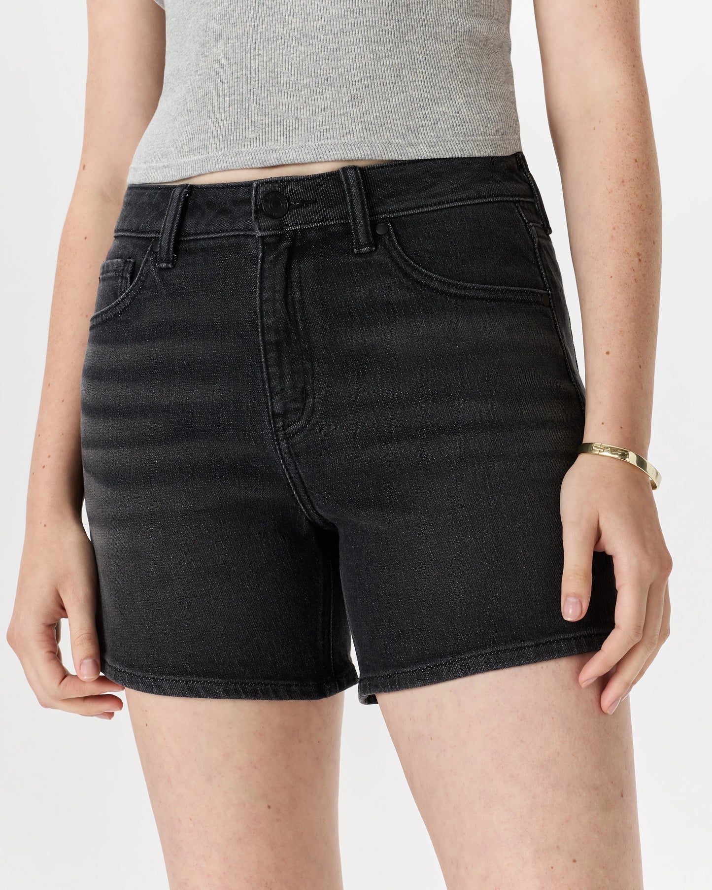 Bella Stretch Vintage Shorts - 24 / Obsidian Blue Fray